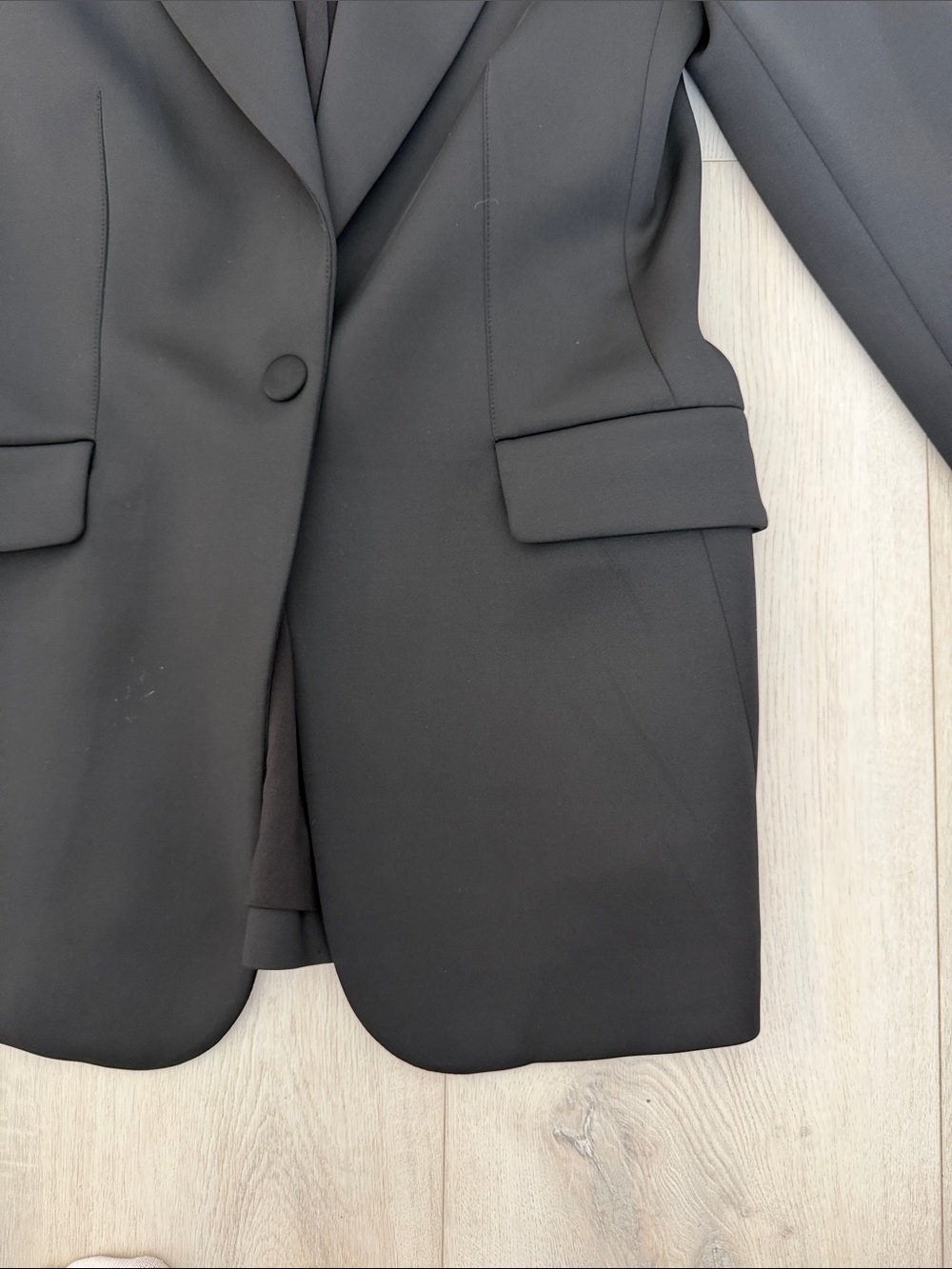 Good American Black Longline Blazer Size 2 - Picture 2 of 7